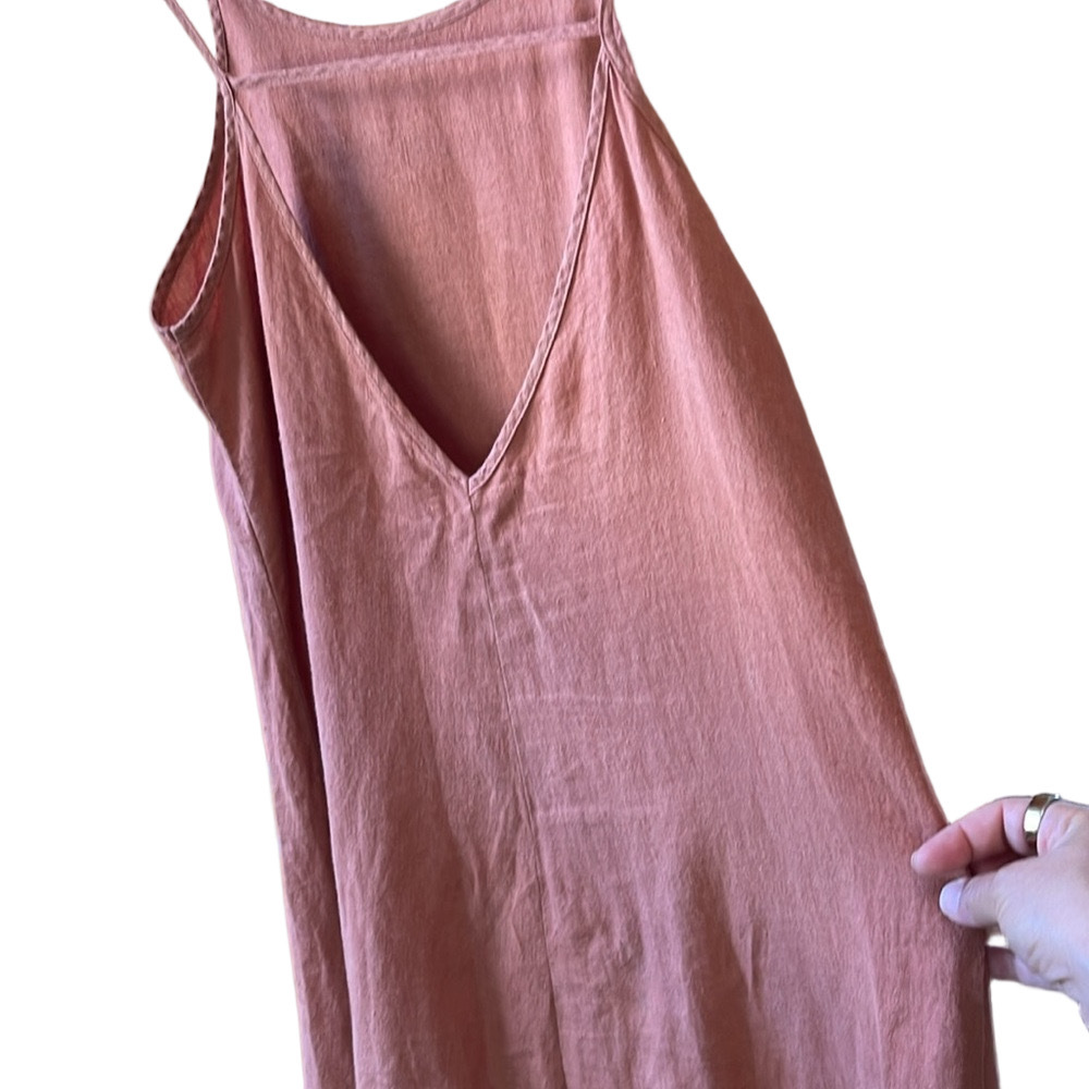 Arkitaip - Gerda Ruffled Slip Dress - Tangerine - M - 100% Linen - Picture 14 of 15
